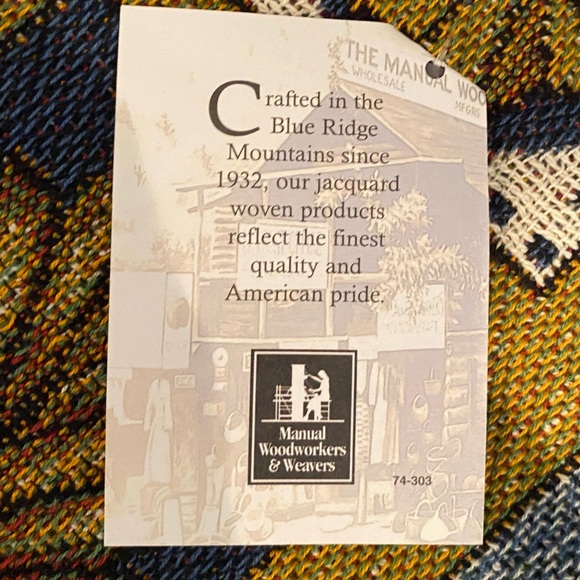 THE MANUAL WOODWORKERS & WEAVERS 23RD PSALMS TAPESTRY THROW. 50 x 60 - Picture 9 of 11